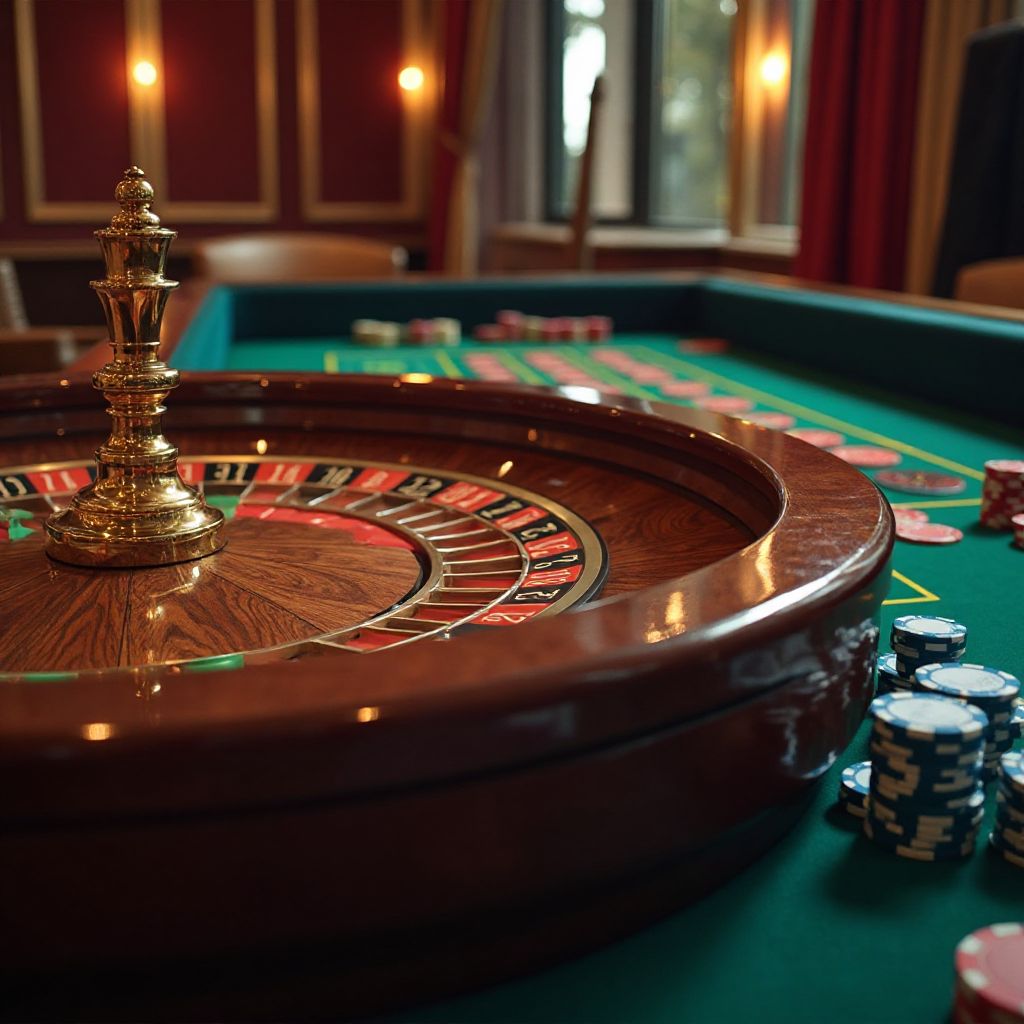Ruleta en la sala de juego
